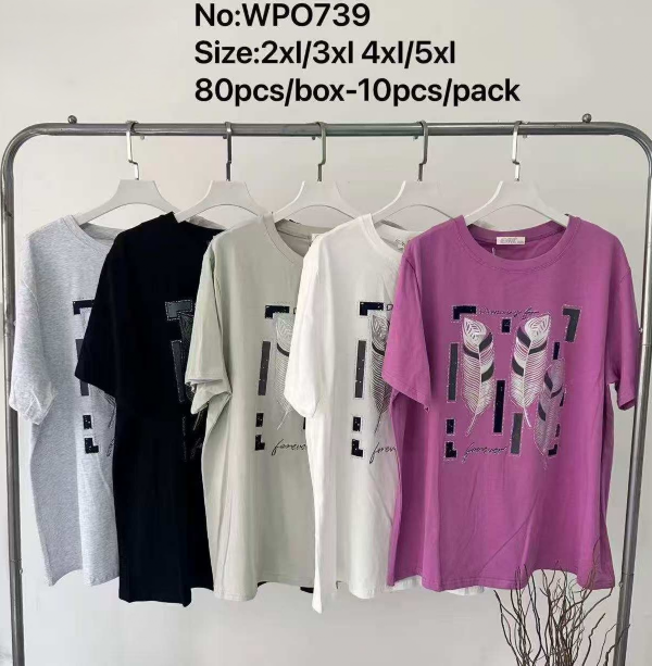 Bluzki damskie Roz 2XL-5XL, Mix Kolor Paczka 10 szt 1